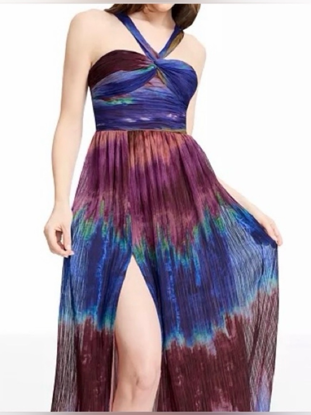 NWT Dress The Population Tau Dress Sunset Multi Size Small Chiffon A-Line - Picture 4 of 5